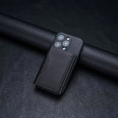 Microcase 6 Bölmeli Magsafe Özellikli Telefon Arkası Kartlık Suni Deri AL4852