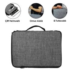 Microcase Samsung Galaxy S10 FE Tablet için Omuz Askılı ve El Tutacaklı Universal Sleeve Taşıma Çantası -AL3068