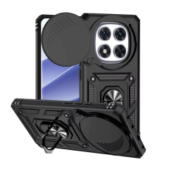 Microcase Xiaomi Redmi Note 15 Pro Plus QUBEC Serisi Kamera Kapaklı Yüzük Standlı Kılıf-AL5117