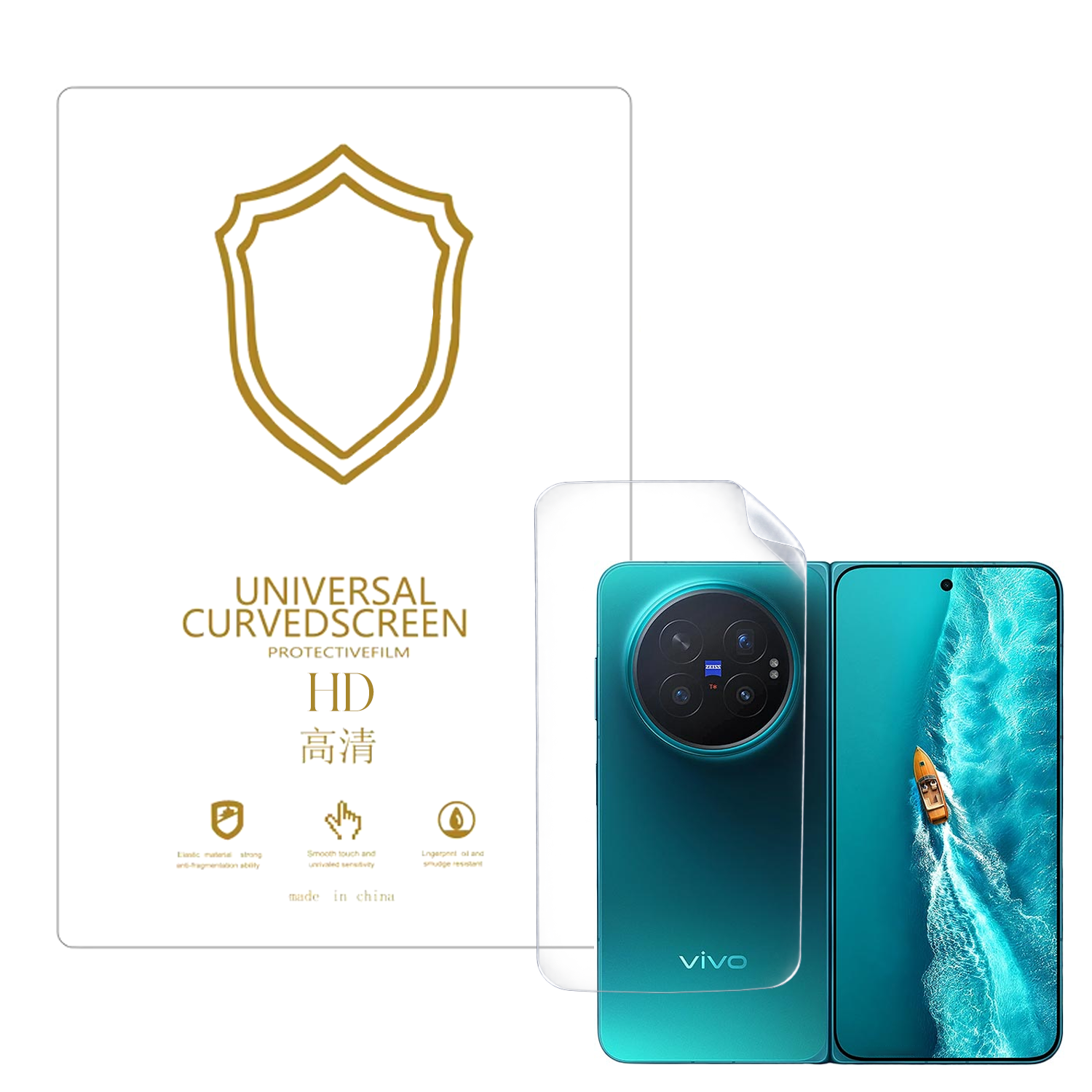 Microcase Vivo X Fold 6 ile Uyumlu Full Tpu Nano Arka Ekran Koruma Filmi - EKM102