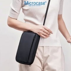Microcase Unisex Su Geçirmez Çok Amaçlı Seyehat Pasaport Çok Gözlü Organizer Çanta AL4863