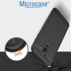 Samsung Galaxy A9 Star Lite Brushed Kılıf + Tam Kaplar Cam