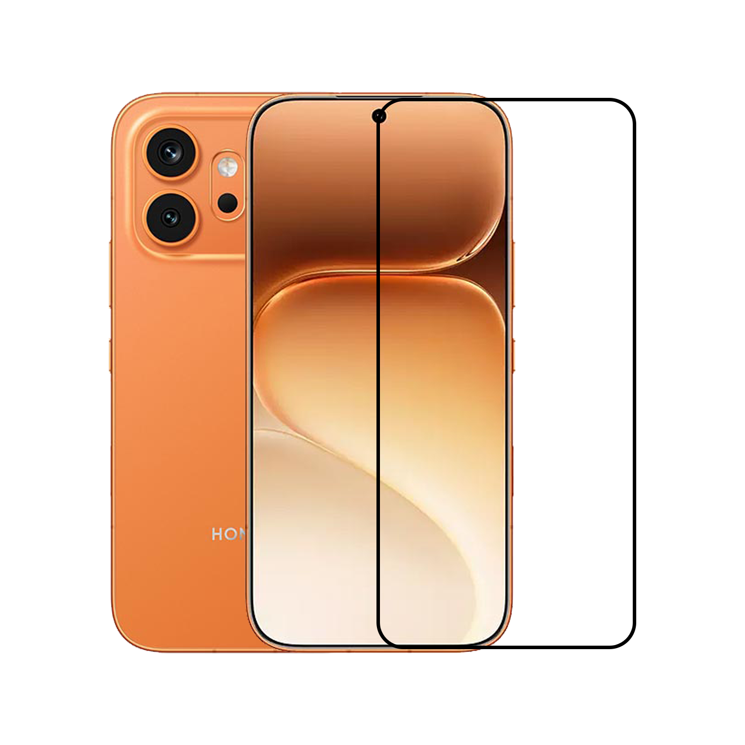 Microcase HONOR 600 5G ile uyumlu Tam Kaplayan Çerçeveli Tempered Ekran Koruyucu -AL3276