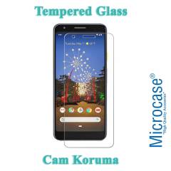 Microcase Google Pixel 3A Ultra İnce 0.2 mm Soft Silikon Kılıf + Tam Kaplayan Çerçeveli Cam