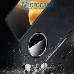 Microcase Honor Magic V3 için Deri Desenli Plastik Koruma Kılıf - AL3156