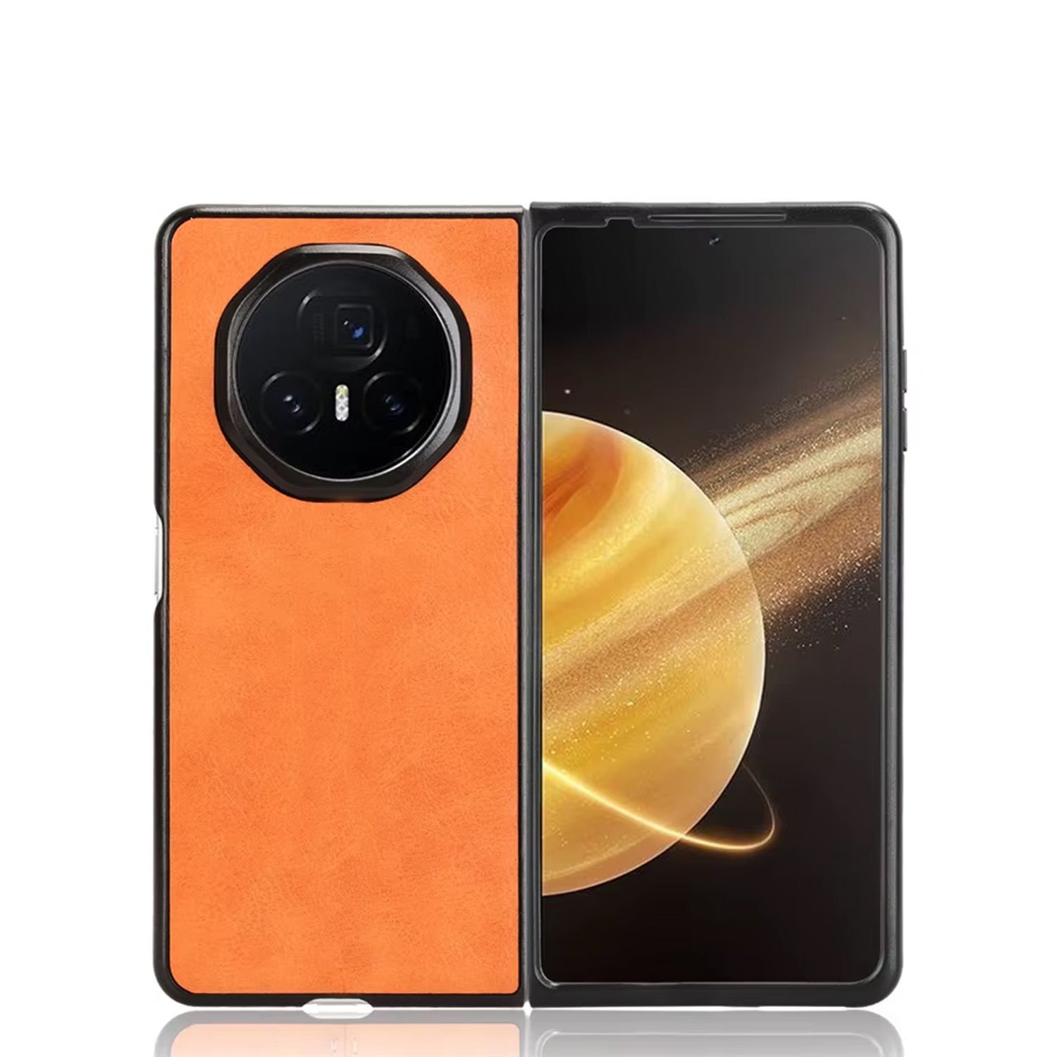 Microcase Honor Magic V3 için Deri Desenli Plastik Koruma Kılıf - AL3156