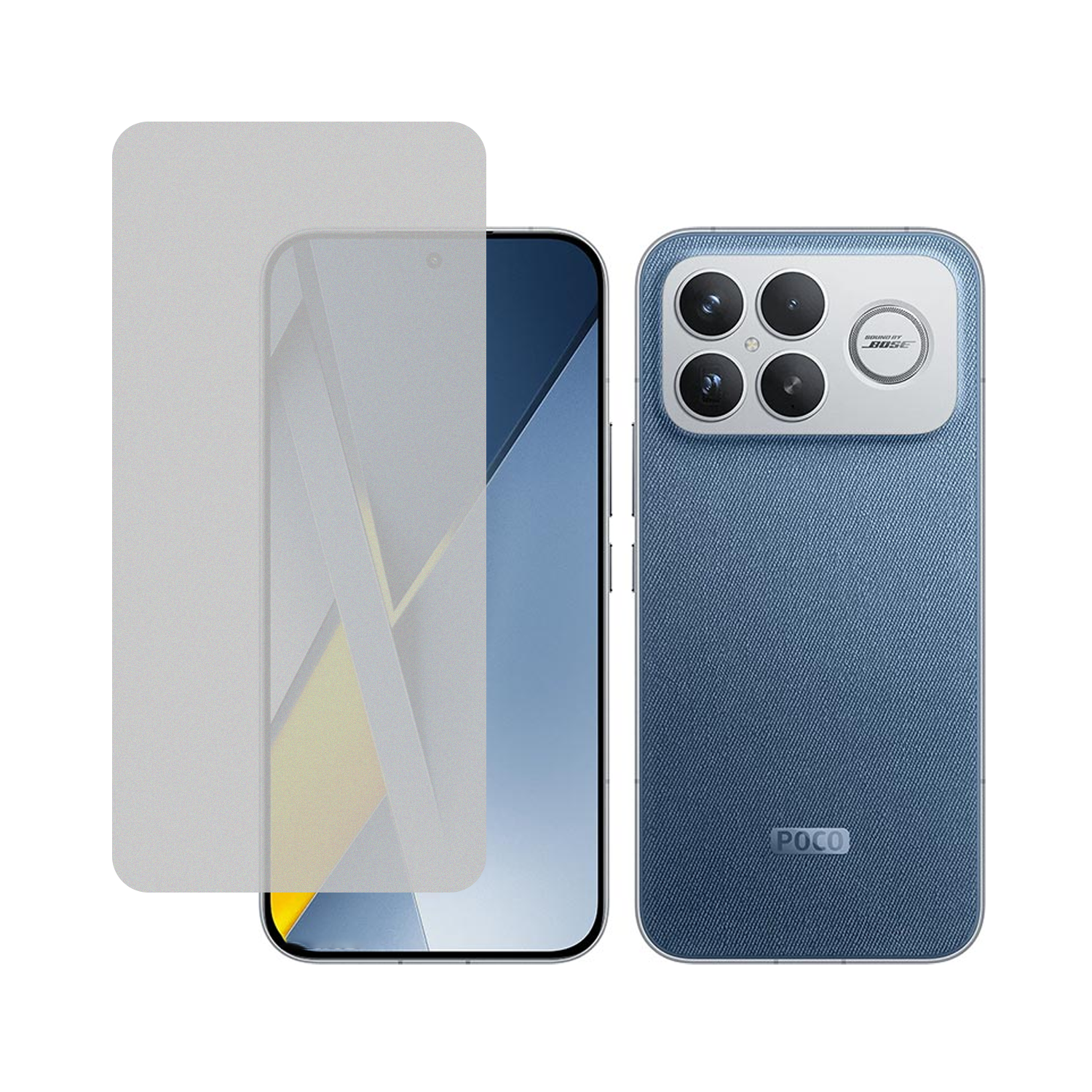 Microcase Xiaomi Poco F8 Ultra Tam Kaplayan Çerçeveli Mat Cam Koruma - AL3124