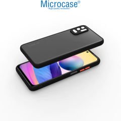 Microcase Xiaomi Redmi Note 11 SE London Serisi Darbeye Dayanıklı Kılıf - Buzlu Siyah
