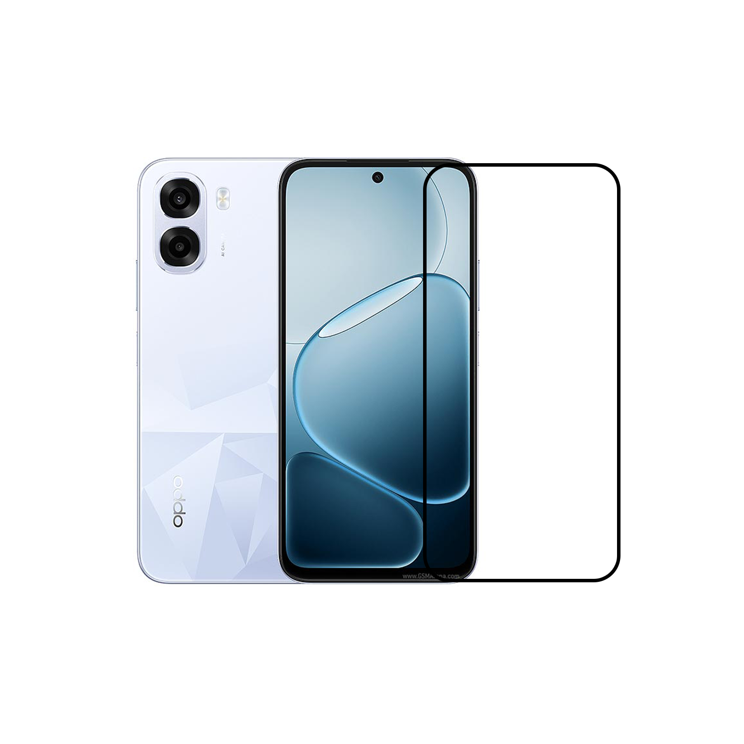 Microcase OPPO A6T 5G ile uyumlu Tam Kaplayan Çerçeveli Tempered Ekran Koruyucu -AL3276