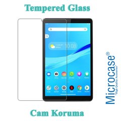 Microcase Lenovo Tab M8 TB-8505F Delüx Serisi Universal Standlı Deri Kılıf - Siyah + Tempered Glass Cam Koruma