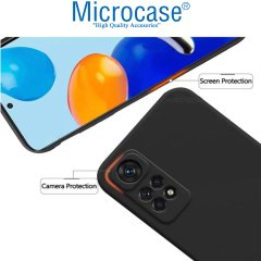 Microcase Xiaomi Redmi Note 11 Global Matte Serisi Kamera Korumalı Silikon TPU Kılıf - Siyah