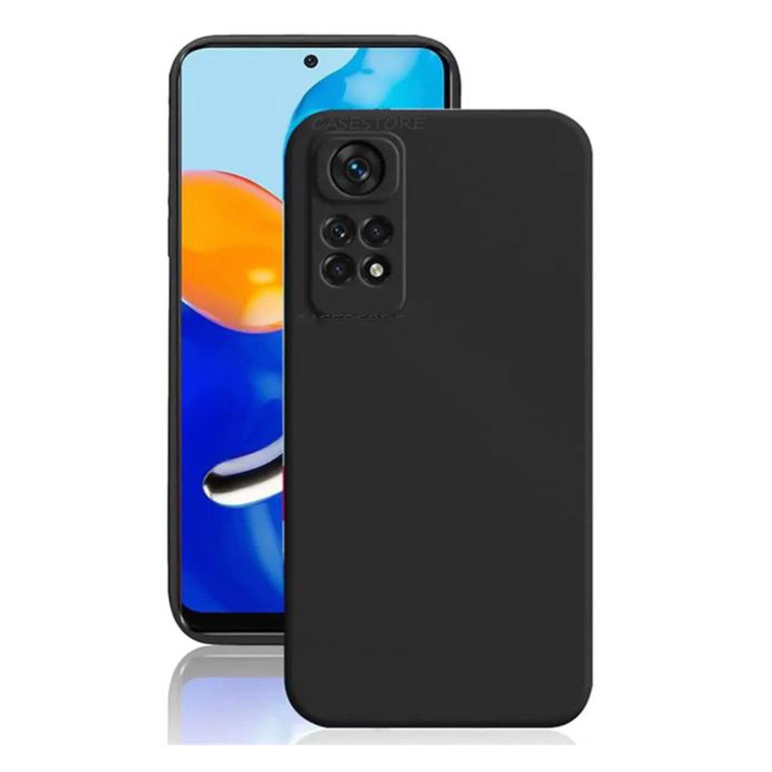 Microcase Xiaomi Redmi Note 11S 2022 Global Matte Serisi Kamera Korumalı Silikon TPU Kılıf - Siyah