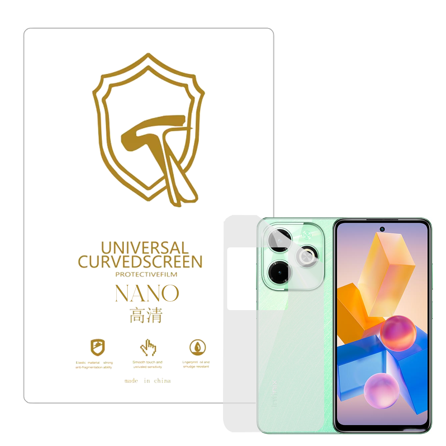 Microcase Infinix Hot 40i ile Uyumlu Full Tpu Nano Arka Ekran Koruma Filmi - EKM102