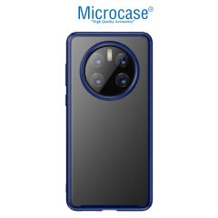 Microcase Huawei Mate 50 Pro Luna Serisi Köşe Korumalı Sert Rubber Kılıf - AL3422 Mavi