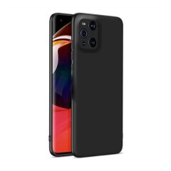 Microcase Oppo Find X3 Pro Matte Serisi Kamera Korumalı Silikon TPU Kılıf - Siyah