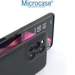 Microcase Oppo Find X3 Pro Matte Serisi Kamera Korumalı Silikon TPU Kılıf - Siyah