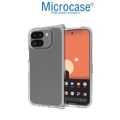 Microcase Google Pixel 9 Pro Fold ile Uyumlu  Sert Kristal Kapaklı Kılıf Şeffaf- AL3157