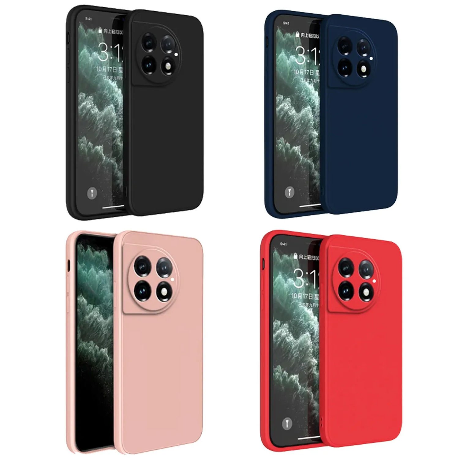 Microcase OnePlus Ace 2 Pro Campro Serisi Kamera Korumalı Silikon Kılıf - AL3427 Kırmızı