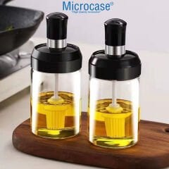 Microcase Kendinden Silikon Fırçalı Cam Yağlık Sosluk Sirkelik AL3980