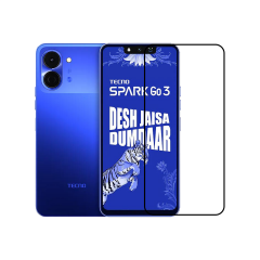 Microcase TECNO Spark GO 3 ile uyumlu Tam Kaplayan Çerçeveli Tempered Ekran Koruyucu -AL3276