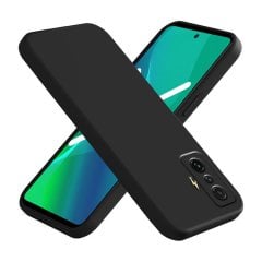 Microcase Poco F4 GT 5G  Matte Serisi Kamera Korumalı Silikon TPU Kılıf - Siyah
