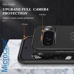 Microcase Google Pixel 10 Pro ile Uyumlu Manyetik Mıknatıslı Yüzük Standlı Kılıf-AL5139