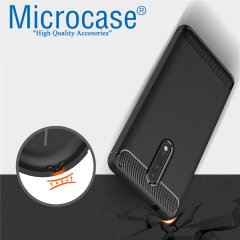 Microcase Nokia 8 Brushed Carbon Fiber Silikon TPU Kılıf