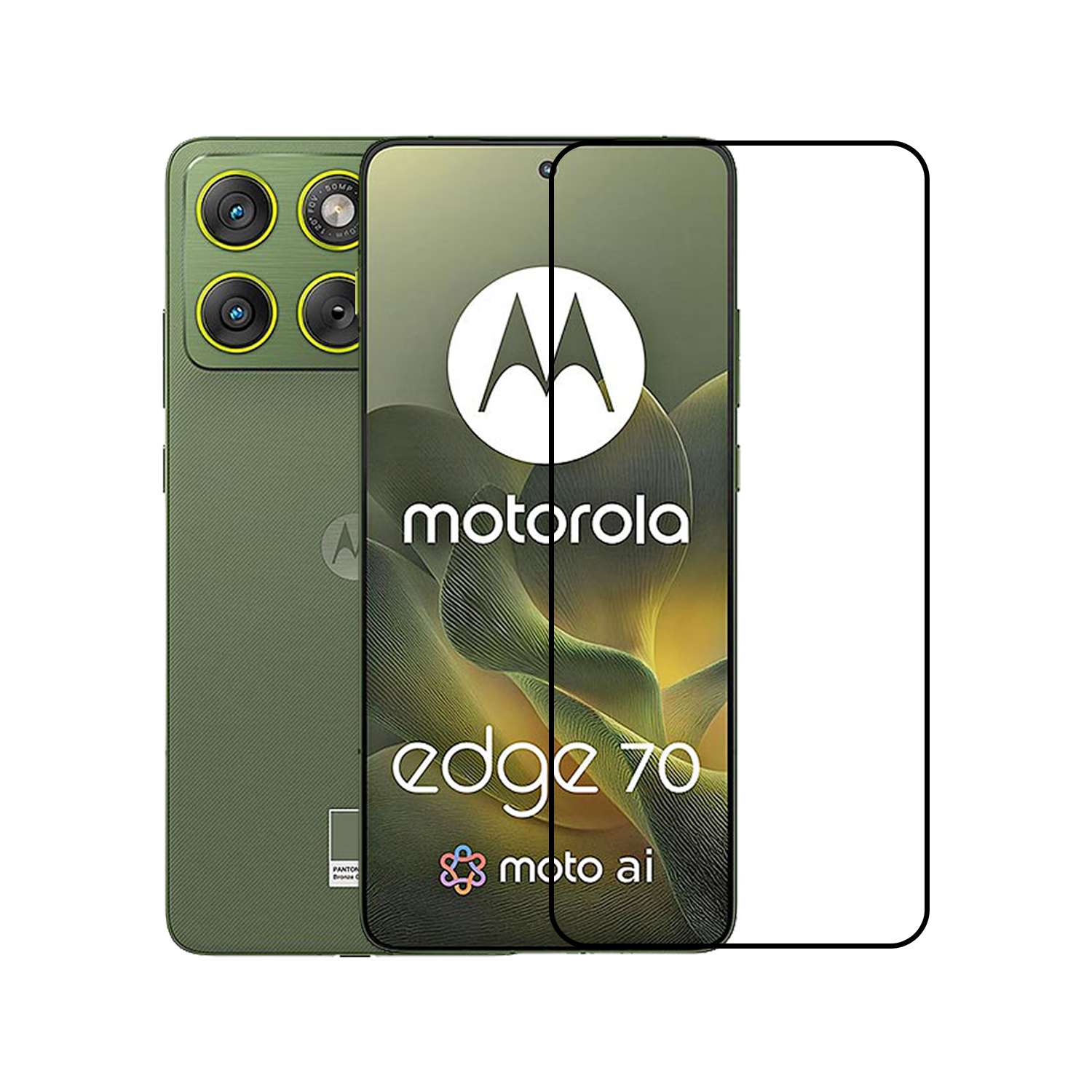 Microcase Motorola Edge 70 Global Global ile uyumlu Tam Kaplayan Çerçeveli Tempered Ekran Koruyucu -AL3276