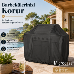 Microcase Dış Mekan Kullanımı UV Koruma Su Geçirmez Barbekü Izgara Örtüsü 130x130x75 CM AL5655