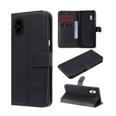 Microcase Xiaomi Poco M5 Darbeye Dayanıklı Cüzdanlı ve Standlı Kapaklı Deri Kılıf Siyah AL4232