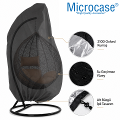 Microcase Dış Mekan Kullanımı Tekli Damla Rattan Bahçe Salıncağı Kılıfı Su Geçirmez 220x150 CM AL5656