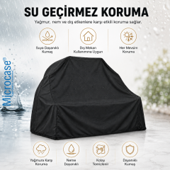 Microcase Dış Mekan Kullanımı İkili Rattan Bahçe Salıncağı Su Geçirmez Kılıf 220x120x180 CM AL5657