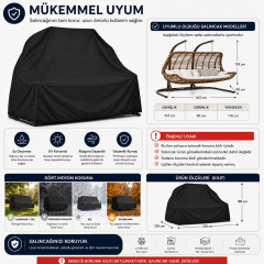 Microcase Dış Mekan Kullanımı İkili Rattan Bahçe Salıncağı Su Geçirmez Kılıf 220x120x180 CM AL5657