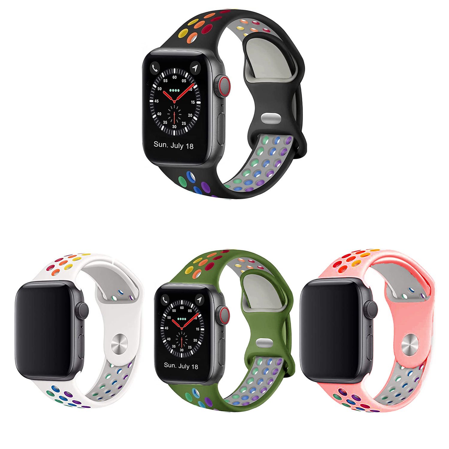 Microcase OnePlus Watch için Delikli Silikon Kordon Kayış - KY13