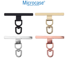 Microcase 360 Döner Başlıklı Telefon İp Askılıklar İçin Paslanmaz Çelik Tutacak Bağlantı Parçası - AL5142 1 ADET