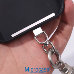 Microcase 360 Döner Başlıklı Telefon İp Askılıklar İçin Paslanmaz Çelik Tutacak Bağlantı Parçası - AL5142 1 ADET
