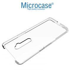 Microcase Oppo Reno 2Z Ultra İnce 0.2 mm Soft Silikon Kılıf - Şeffaf + Tempered Glass Cam Koruma