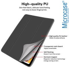 Microcase Apple iPad Pro 12.9 2021 Kalem Koymalı Standlı Deri Kılıf - Siyah