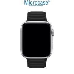 Microcase Apple Watch SE 2022 44 mm Uyumlu Mıknatıslı Deri Kordon Kayış - KY24-2