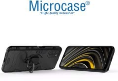 Microcase Xiaomi Poco M3 Batman Serisi Yüzük Standlı Armor Kılıf