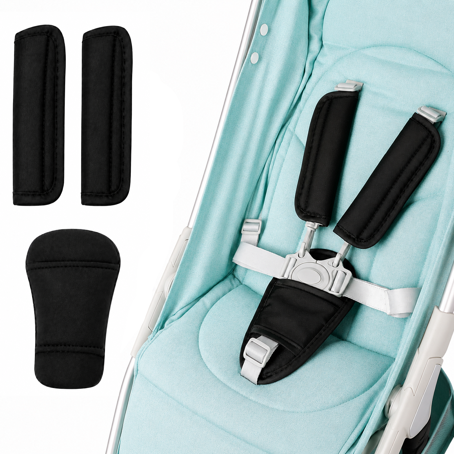 Microcase Çocuk Oto Koltuk / Bebek Arabası VB için Yumuşak Soft Kemer Padi Seti AL5669