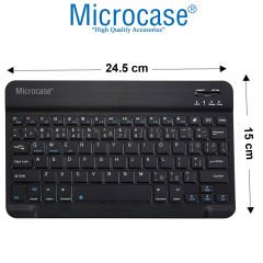 Microcase Lenovo Tab M10 3.Nesil TB328FU ZAAG0003TR 10.1 inch T328 Bluetooth Klavye ve Mouse + Standlı Kılıf - BKK6