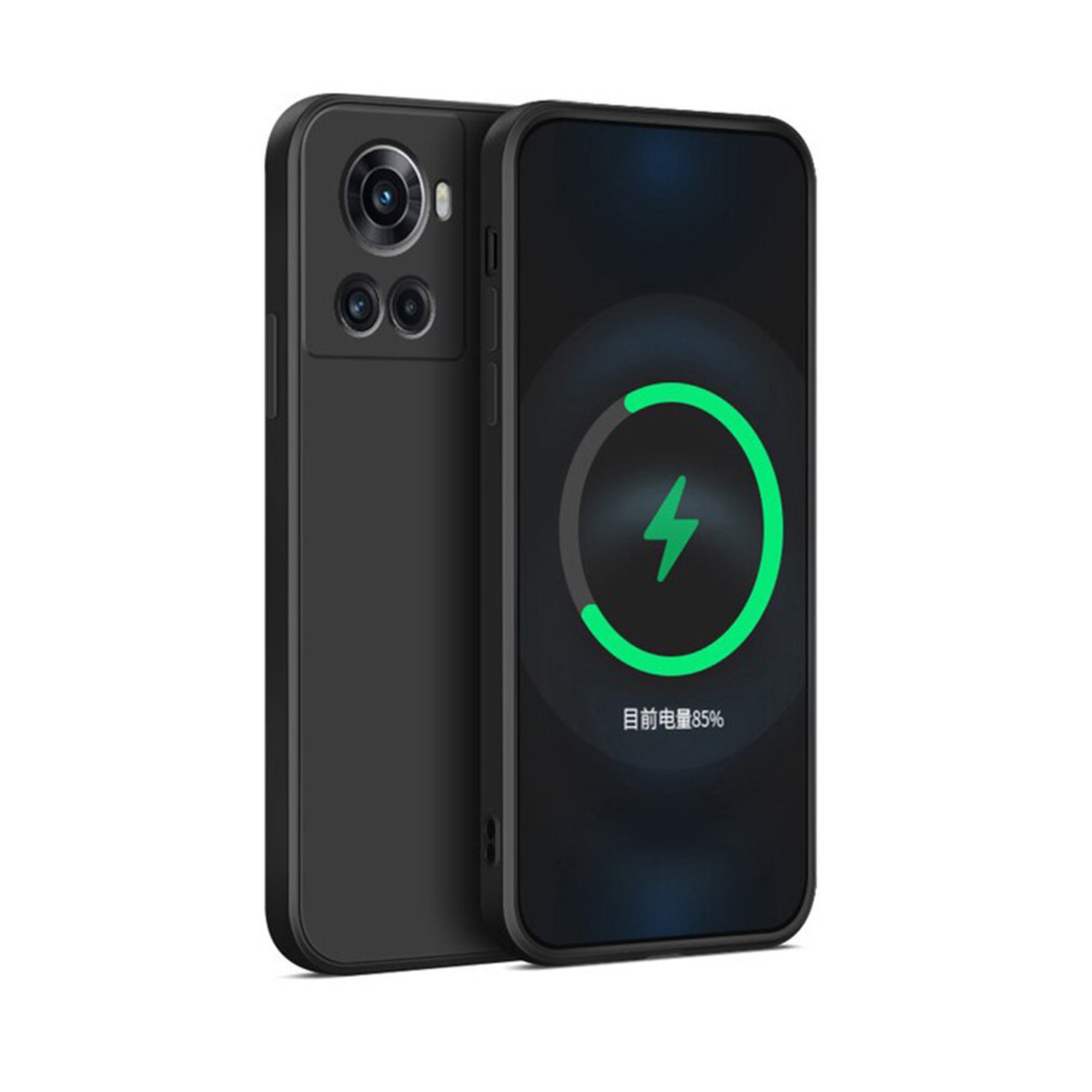 Microcase Oneplus Ace Matte Serisi Kamera Korumalı Silikon TPU Kılıf - Siyah