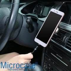 Microcase 3in1 iPhone Samsung Type-C Usb Manyetik Uçlu Mıknatıslı Şarj Kablosu 1 metre Siyah AL2532