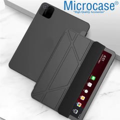 Microcase iPad Pro 11 - Pro 11 2020 ANGLE Serisi Standlı Deri Kılıf - Siyah
