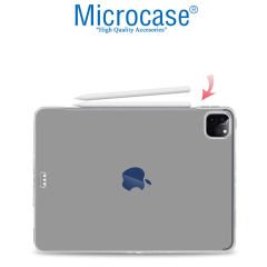 Microcase iPad Pro 12.9 2021 Kablosuz Şarj Uyumlu Silikon Tpu Soft Kılıf - Şeffaf