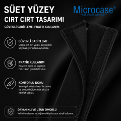 Microcase Emniyet Kemer Kılıfı Yumuşak Elyaf Dolgu Malzeme Cırtlı Tasarım Siyah 2 Adet AL5670