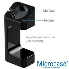 Microcase Apple Watch Ultra 49mm Masaüstü Şarj Standı Dock - AL3074 Siyah