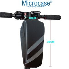 Microcase Taşınabilir Su Geçirmez 3 Bölmeli Geniş İç Hacimli Flaşörlü Scooter Bisiklet Çantası AL4249