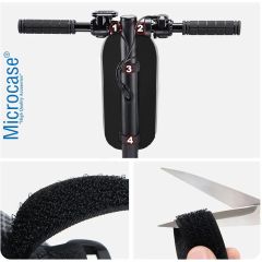 Microcase Taşınabilir Su Geçirmez 3 Bölmeli Geniş İç Hacimli Flaşörlü Scooter Bisiklet Çantası AL4249